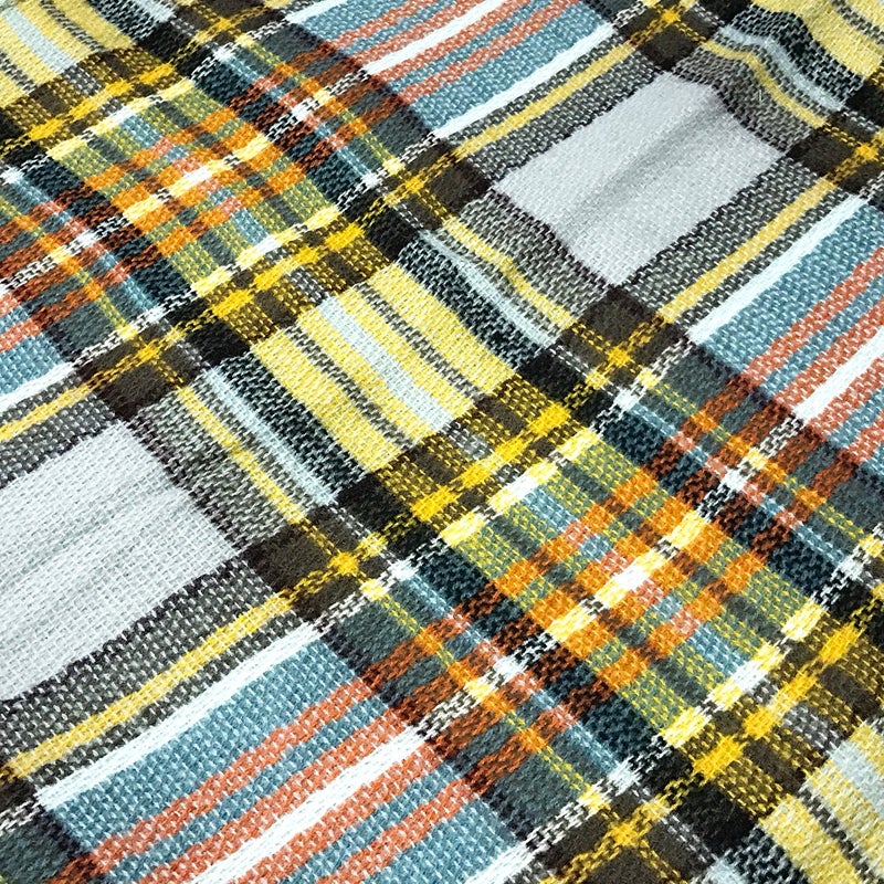 Bowbear Soft Touch Winter Warm Tartan Infinity Scarf, Yellow and Black - Image 4